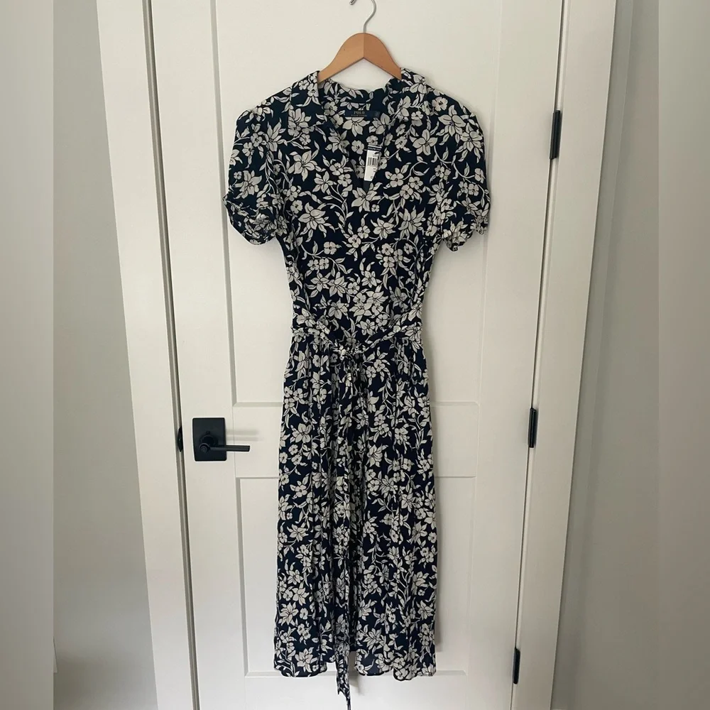 Polo Ralph Lauren Floral A-Line Midi Dress NWT - Picture 13 of 16